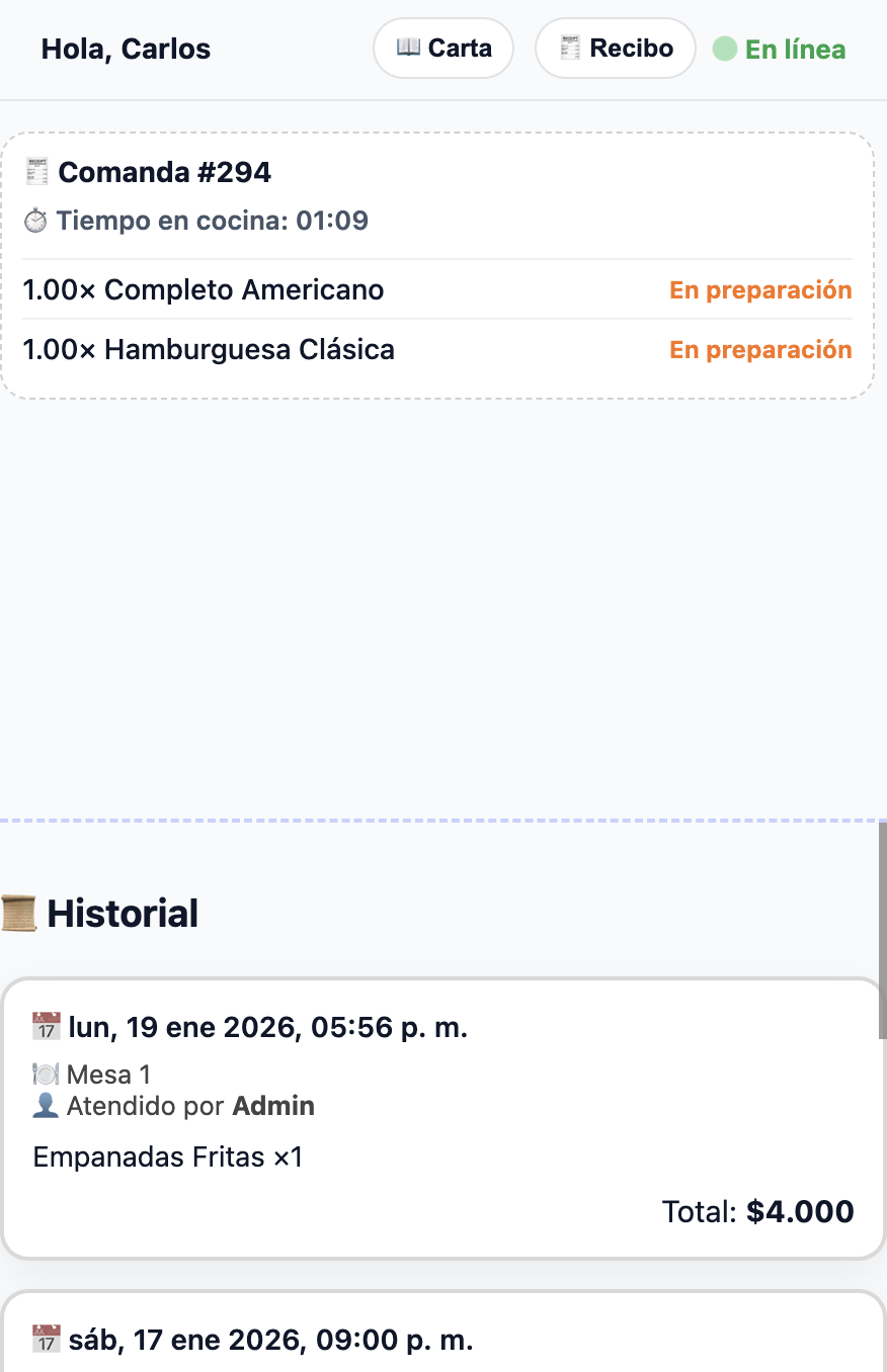 Seguimiento de pedido en tiempo real